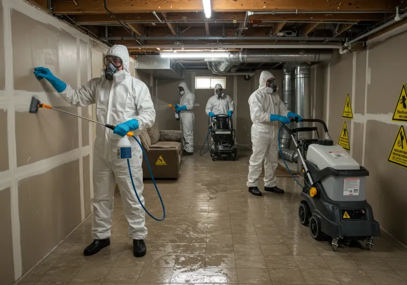 Basement Moisture Removal and Structural Drying process in Batesburg-Leesville, SC